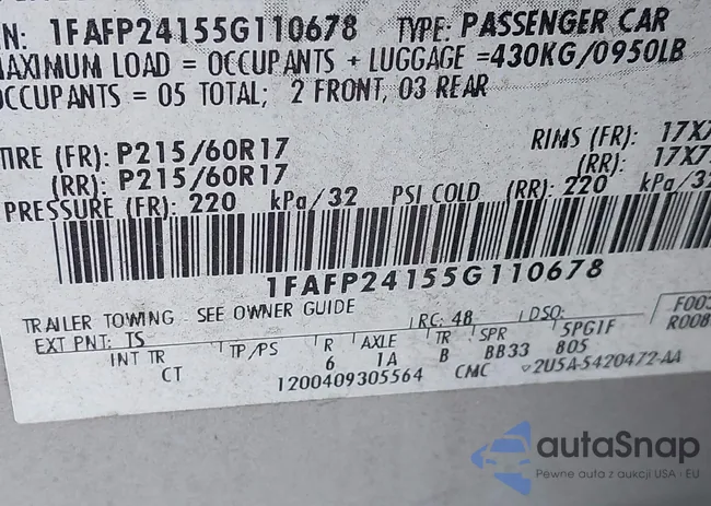 1FAFP24155G110678: 39652753