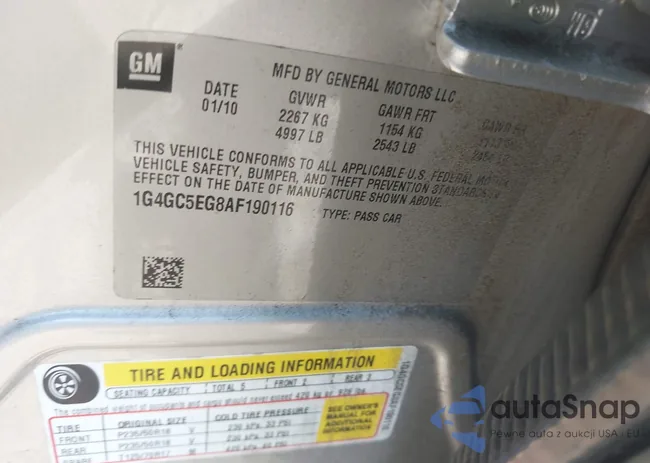 1G4GC5EG8AF190116: 39658926