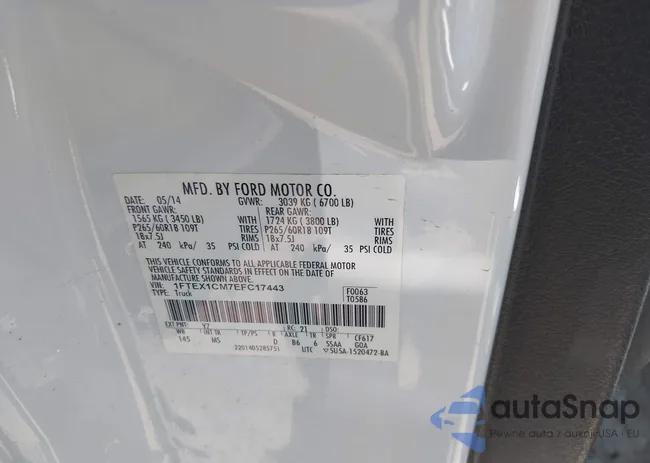 1FTEX1CM7EFC17443: 39662020