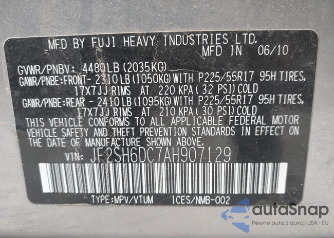 JF2SH6DC7AH907129: 39669416