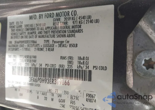 3FA6P0H93ER319866: 39670965