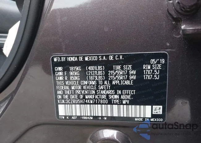 3CZRU5H74KM717800: 39671215