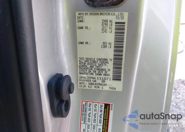 1N4AL2EP4AC151071: 39673237