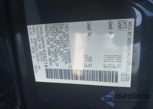 1N4AL3APXFN920258: 39672665