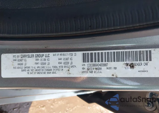 1C3CCBBGXDN659887: 39673993