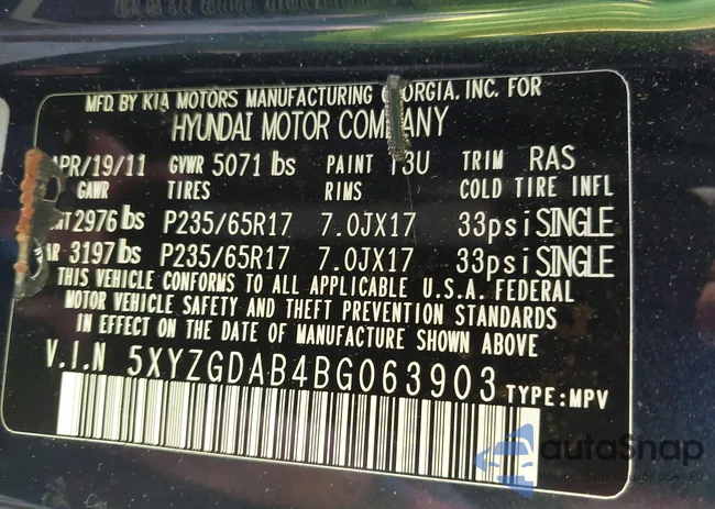 5XYZGDAB4BG063903: 39678348