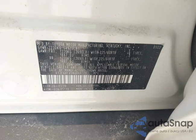 4T3E6RFV0NU068779: 39677726