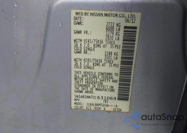 5N1AR1NN7CC631069: 39690253