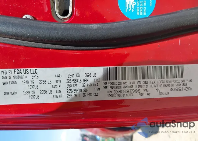 3C4PDDEG8KT720006: 39693771