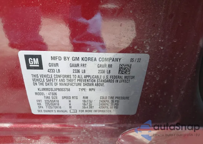 KL4MMDSLXPB003758: 39695541