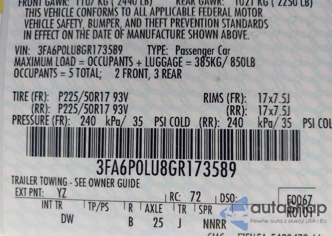 3FA6P0LU8GR173589: 39695676