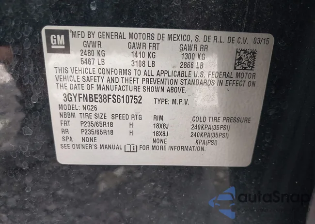 3GYFNBE38FS610752: 39698885