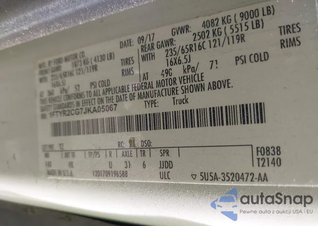 1FTYR2CG7JKA05067: 39699277