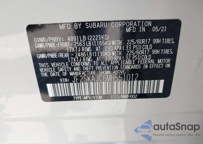 JF2SKAJC6MH551012: 39699797