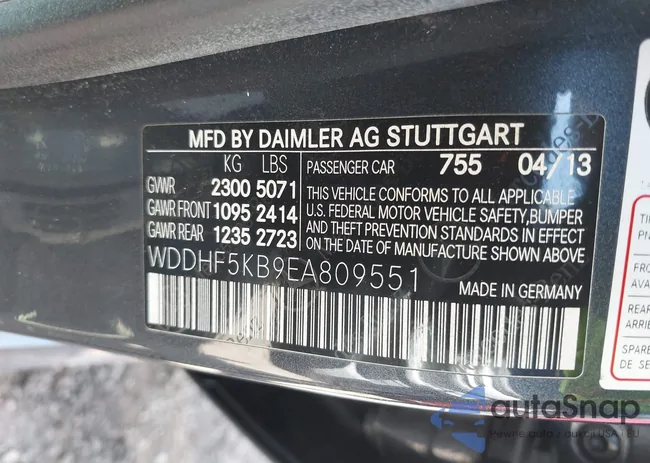 WDDHF5KB9EA809551: 39700595