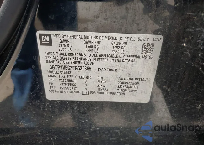 3GTP1VEC3FG530365: 39700683