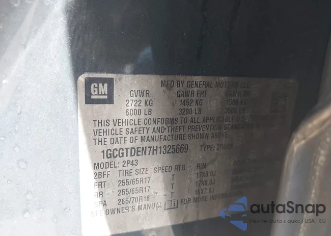 1GCGTDEN7H1325669: 39706432