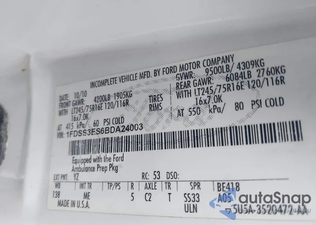 1FDSS3ES6BDA24003: 39706605