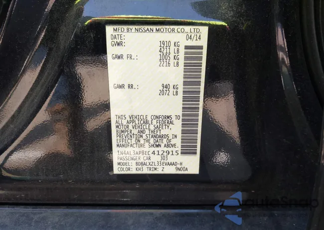 1N4AL3AP8EC412915: 39712928