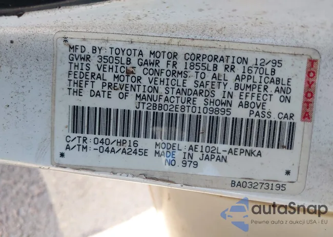 JT2BB02E8T0109895: 39716237