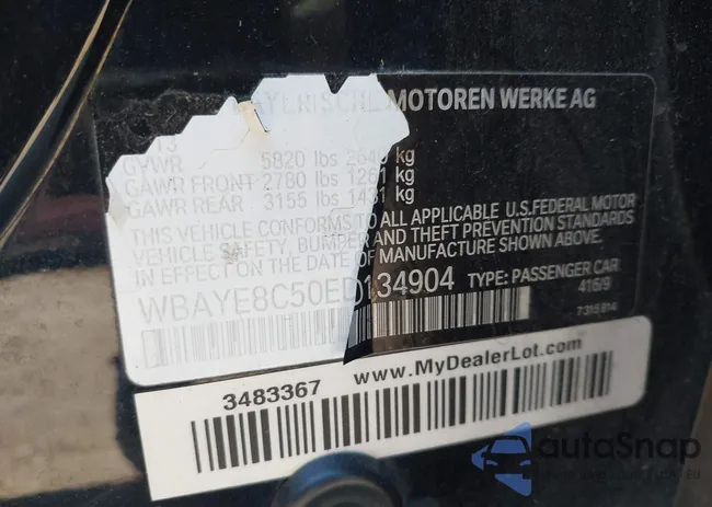 WBAYE8C50ED134904: 39720204