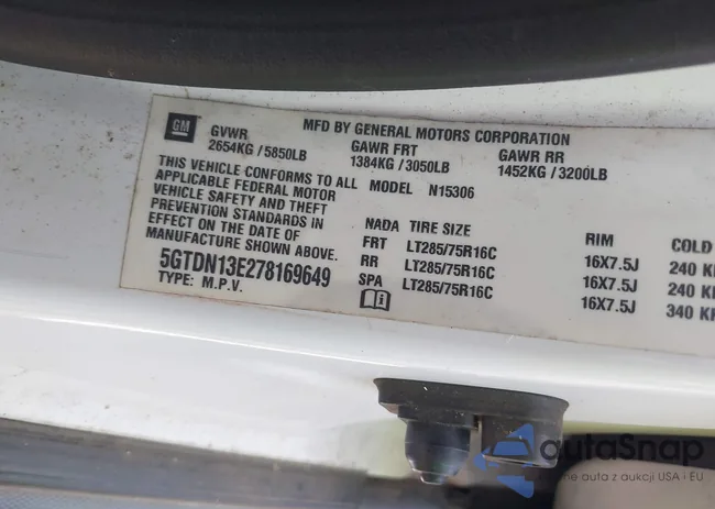 5GTDN13E278169649: 39722553