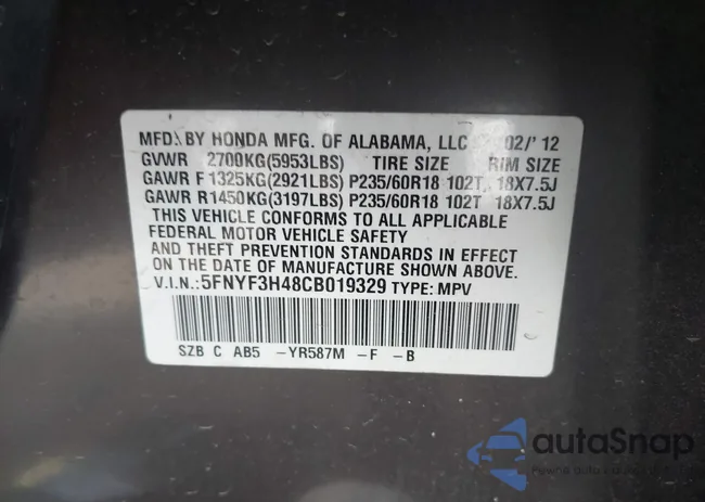 5FNYF3H48CB019329: 39724268