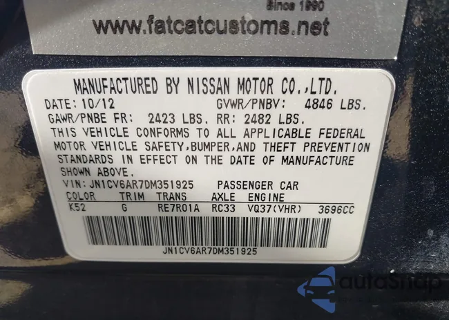 JN1CV6AR7DM351925: 39725906