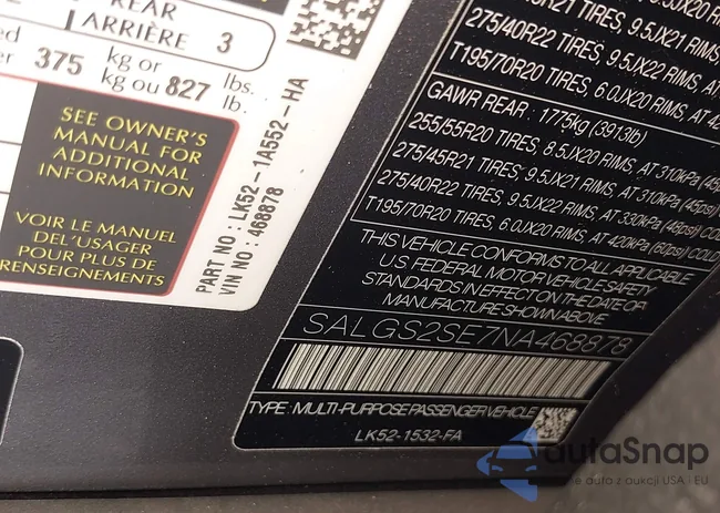 SALGS2SE7NA468878: 39732119