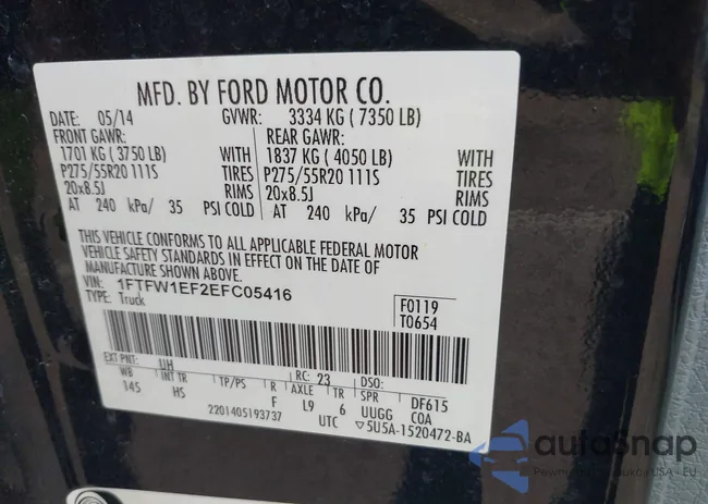 1FTFW1EF2EFC05416: 39734586