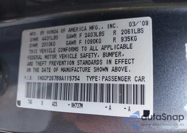 1HGCP26789A115754: 39737992