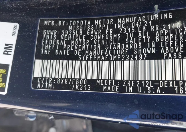 5YFEPMAE0MP232497: 39739668