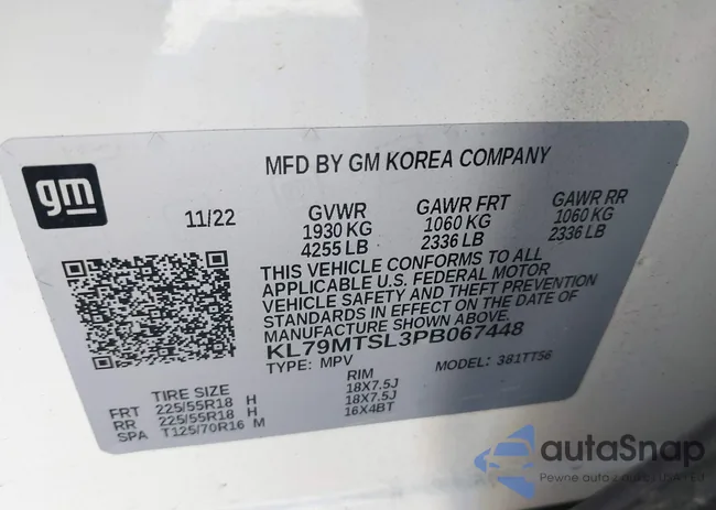 KL79MTSL3PB067448: 39743324