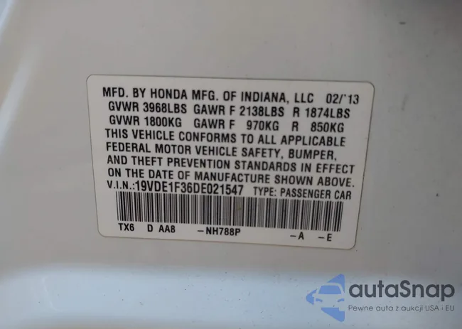 19VDE1F36DE021547: 39742637