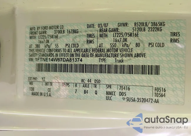 1FTNE14W67DA81374: 39745189