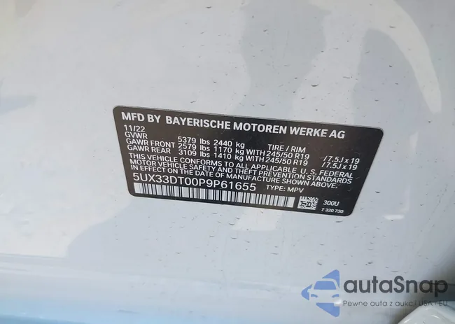 5UX33DT00P9P61655: 39746766