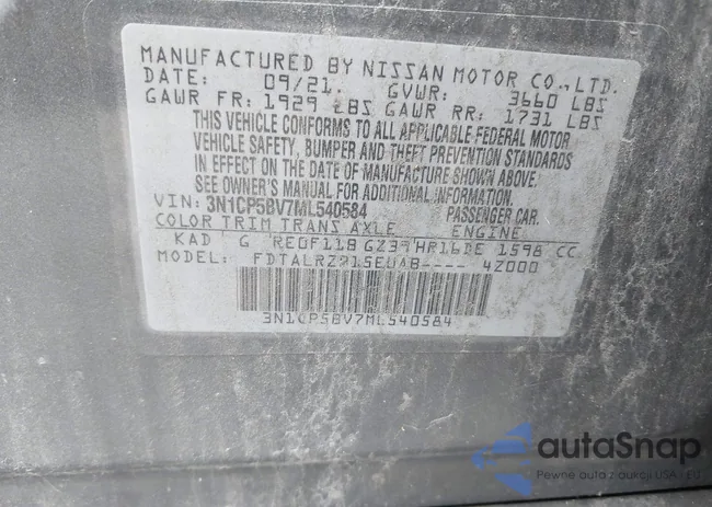 3N1CP5BV7ML540584: 39748497