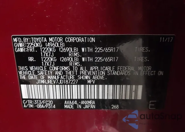 JTMRJREV7JD187227: 39754709