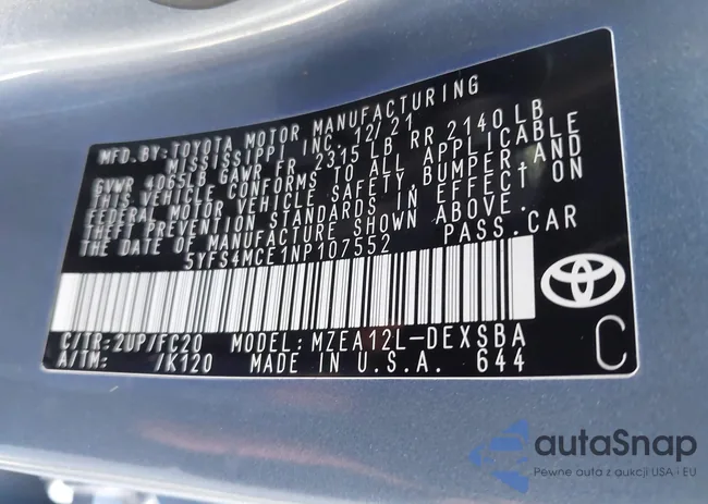 5YFS4MCE1NP107552: 39757579