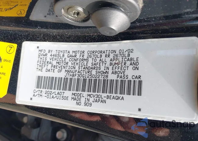 JTHBF30G125022728: 39760845