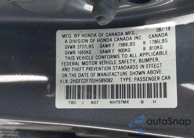 2HGFC2F70JH589082: 39762394