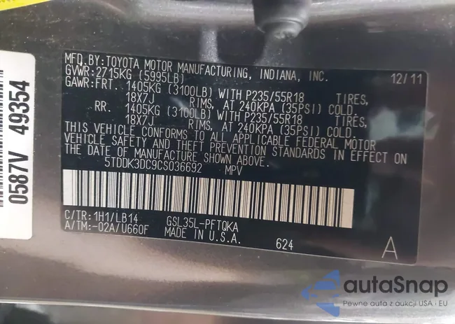 5TDDK3DC9CS036692: 39764812