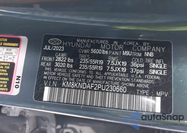 KM8KNDAF2PU230660: 39765524