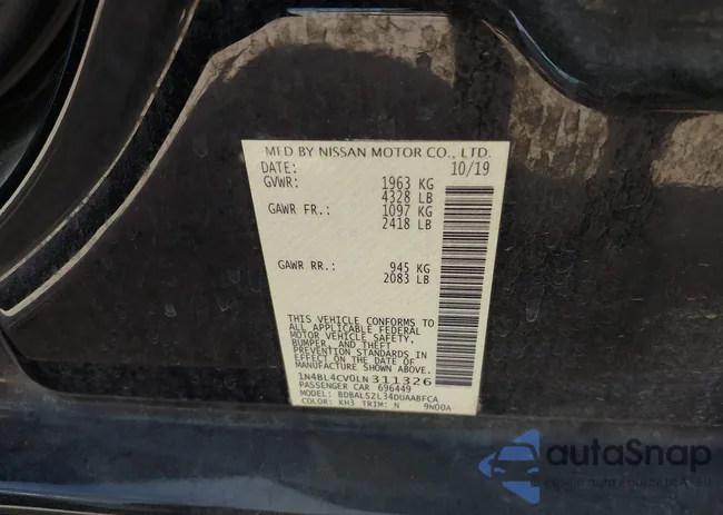 1N4BL4CV0LN311326: 39773119