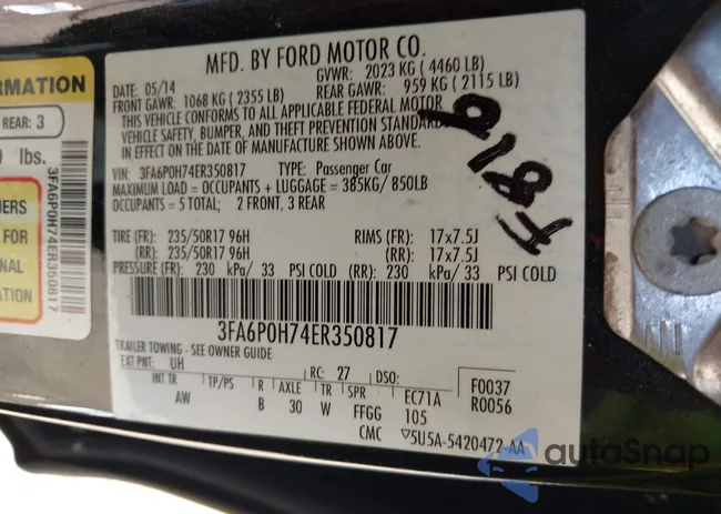 3FA6P0H74ER350817: 39776412