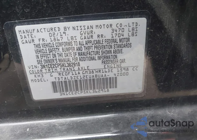 3N1CE2CP5KL362918: 39784346