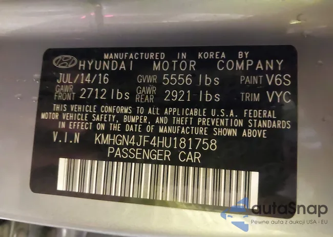 KMHGN4JF4HU181758: 39793839