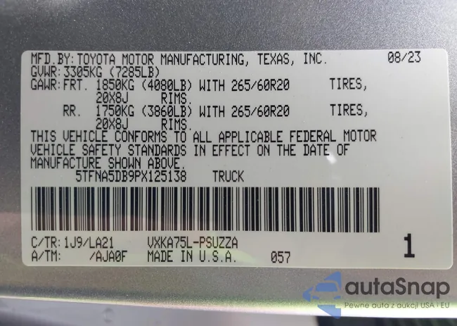 5TFNA5DB9PX125138: 39795680