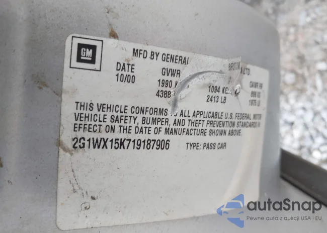 2G1WX15K719187906: 39796748