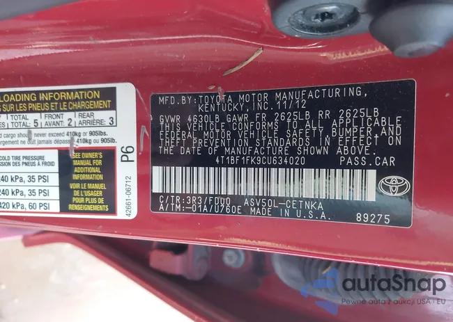 4T1BF1FK9CU634020: 39803571